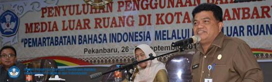 Balai Bahasa Riau Gelar Penyuluhan Media Luar Ruang