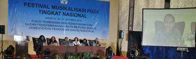 Badan Bahasa Menggelar Festival Musikalisasi Puisi Tingkat Nasional 2014