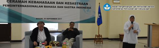 Ceramah Kebahasaan dan Kesastraan: Penginternasionalan Bahasa dan Sastra Indonesia