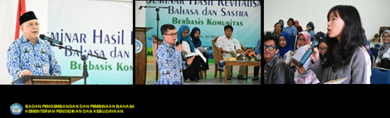 Kepala Badan Bahasa Buka Seminar Revitalisasi Bahasa dan Sastra Berbasis Komunitas