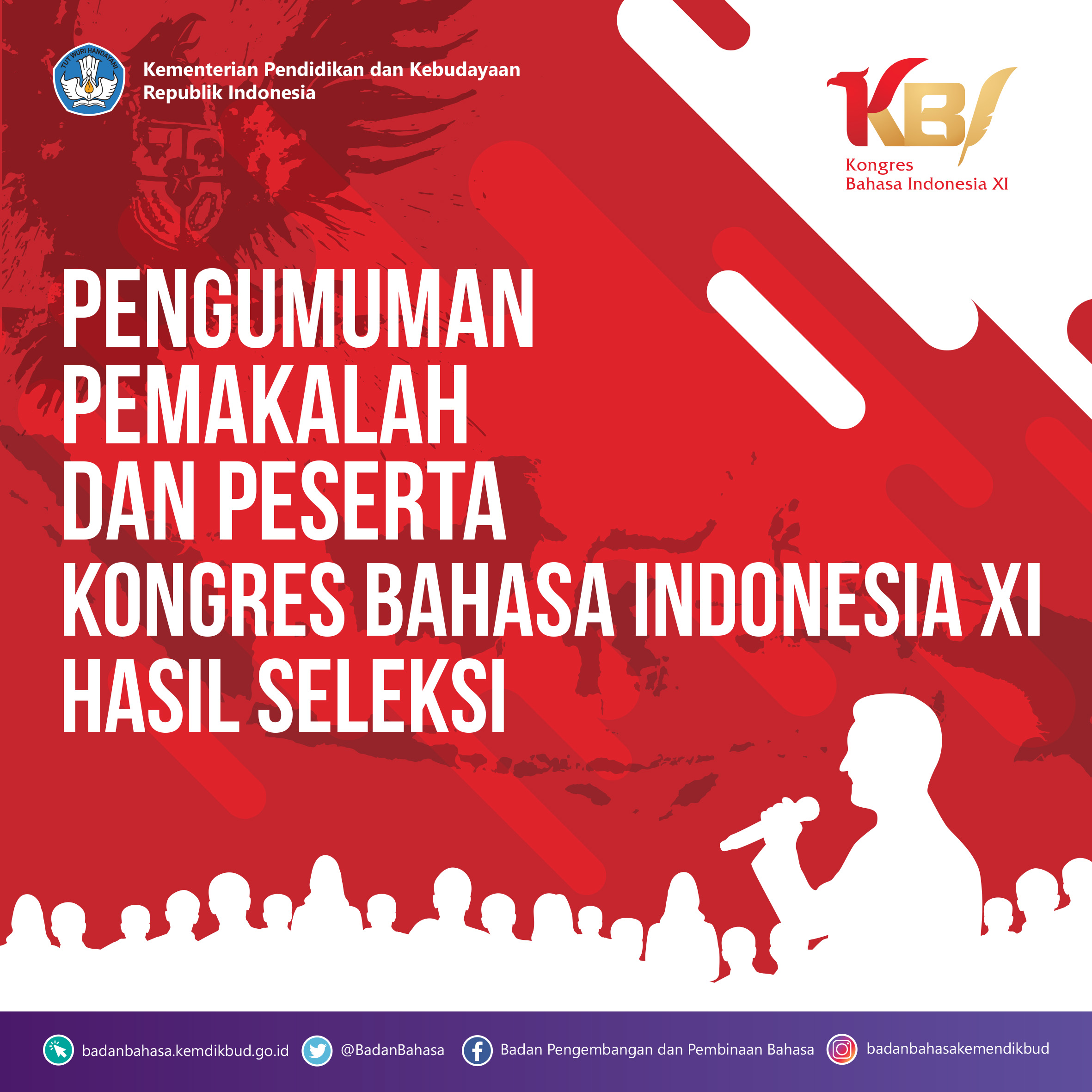 Pengumuman Hasil Seleksi Pemakalah dan Peserta Kongres Bahasa Indonesia XI
