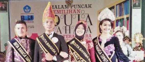 “Rupawan karena Bahasa” Winro Tamba dan Yunita Marpaung Dinobatkan sebagai Duta Bahasa Sumut 2017